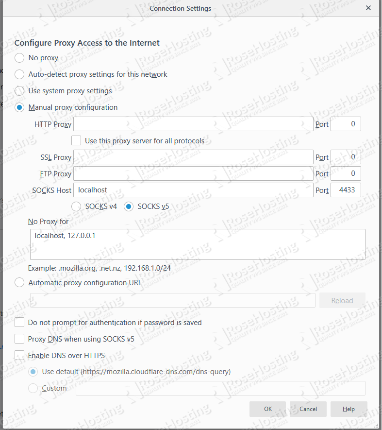 ssh proxy tunnel with firefox and putty