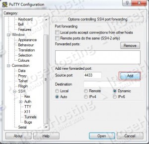 ssh tunnel using firefox and putty